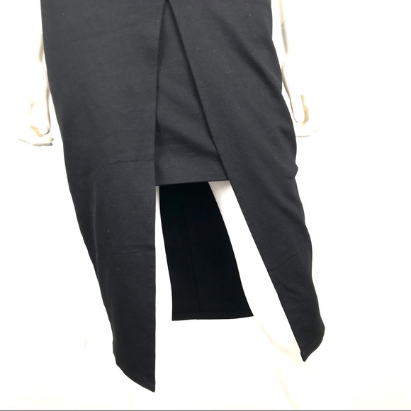 Lulus Fitted Hi Low Slit Deep V Neck Dress Formal - Picture 2 of 8